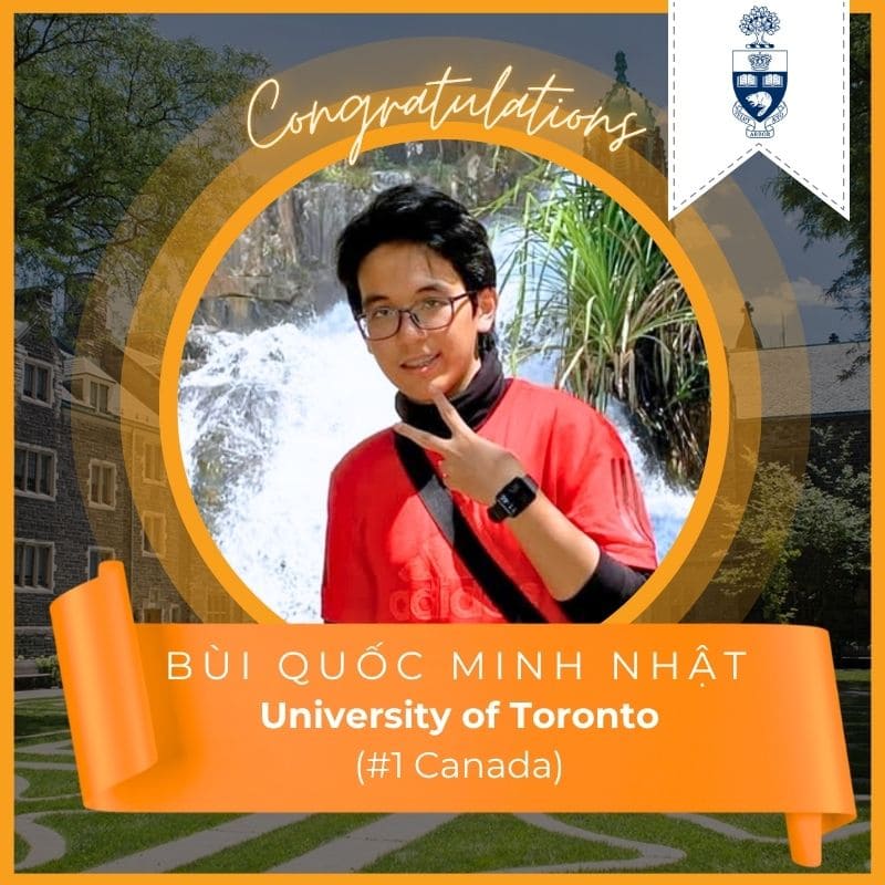 Minh Nhật thành công du học tại đại học top 1 Canada - đại học Toronto