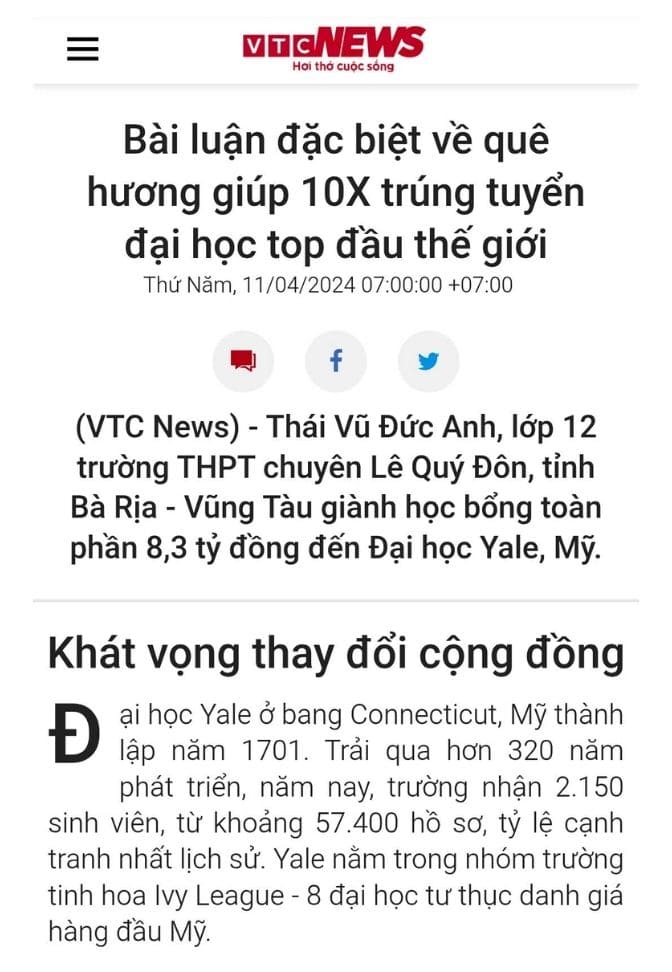 VTCNews - Bài luận đặc biệt về quê hương giúp 10X trúng tuyển đại học top đầu thế giới