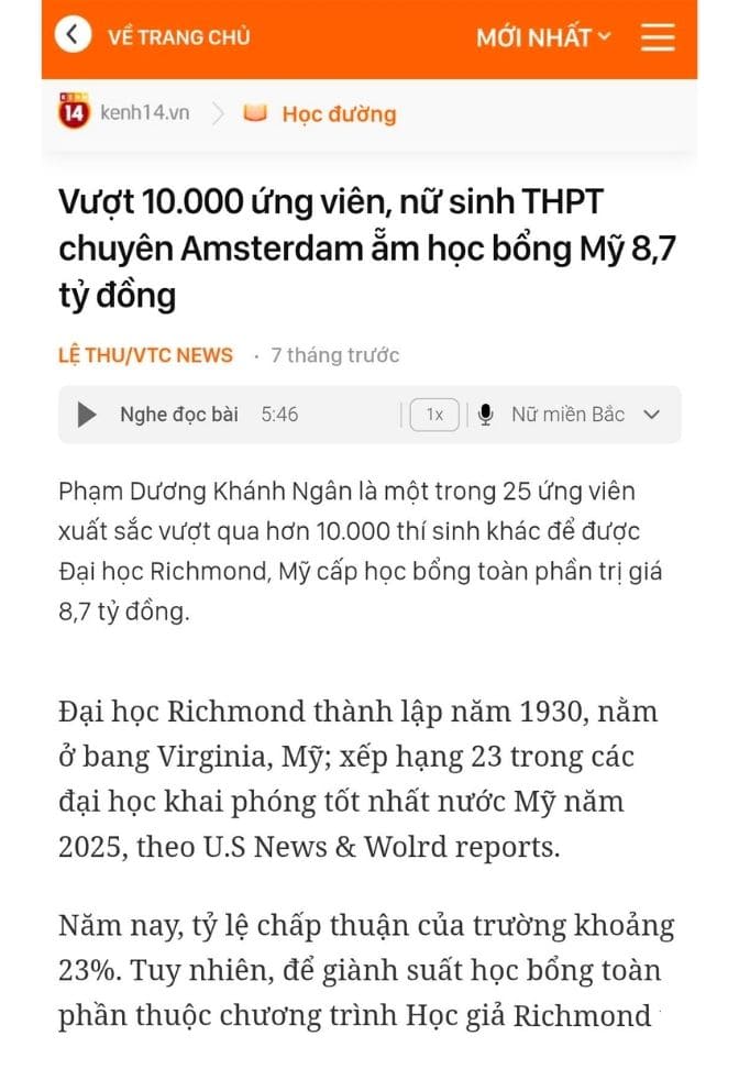 Kênh 14 - Vượt 10.000 ứng viên, nữ sinh THPT ẳm học bổng Mỹ 8,7 tỷ đồng