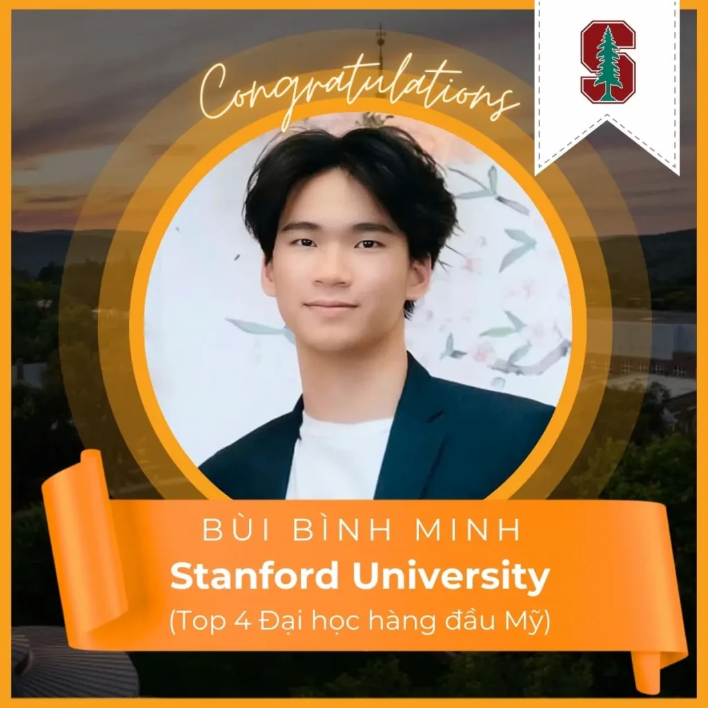 Bùi Bình Minh trúng tuyển Đại học Stanford