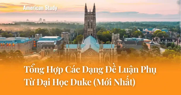 Các Dạng Đề Luận Phụ Đại Học Duke