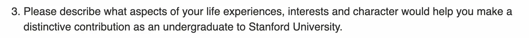Bài luận phụ Stanford về sự đóng góp cho trường