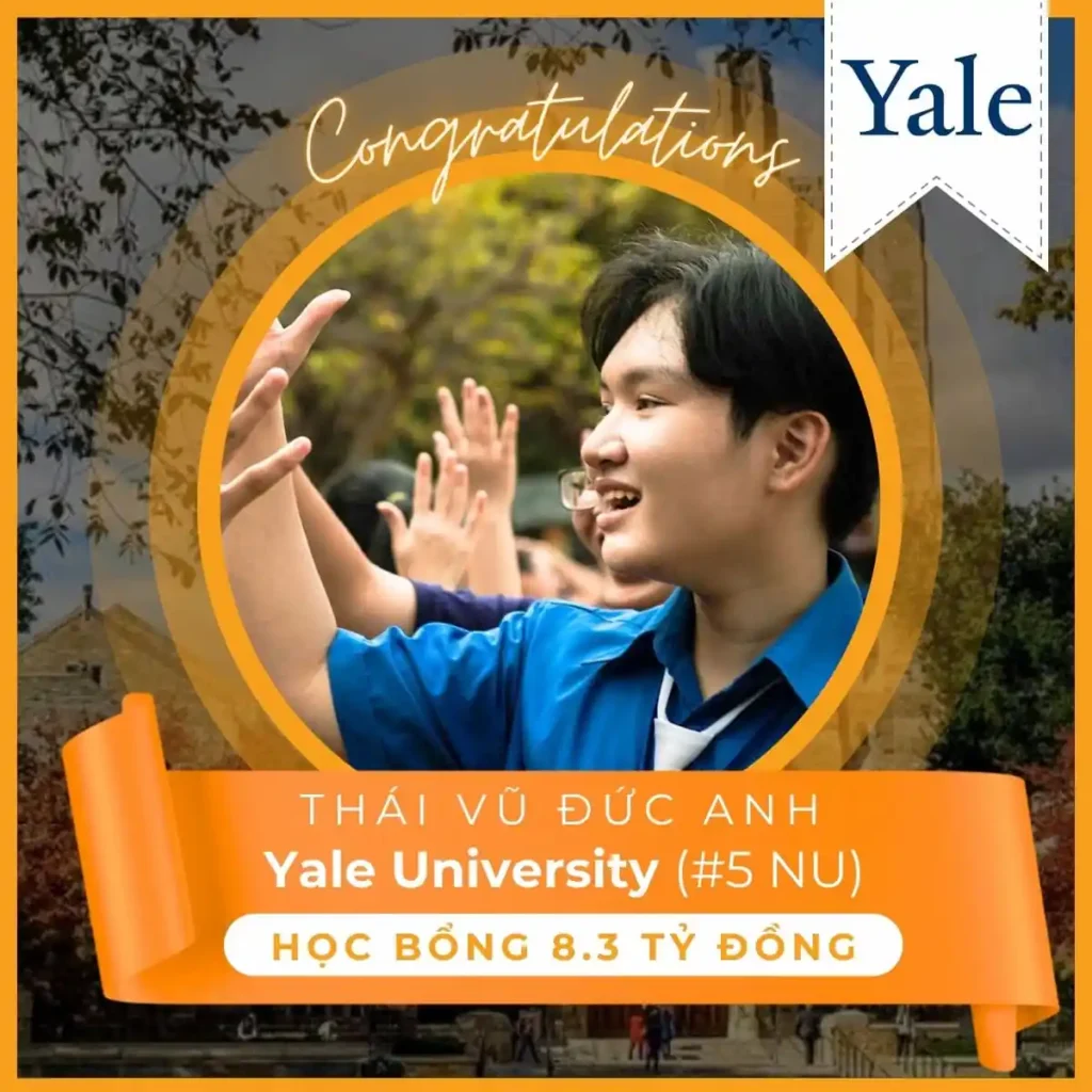 Thái Vũ Đức Anh trúng tuyển Đại học Yale