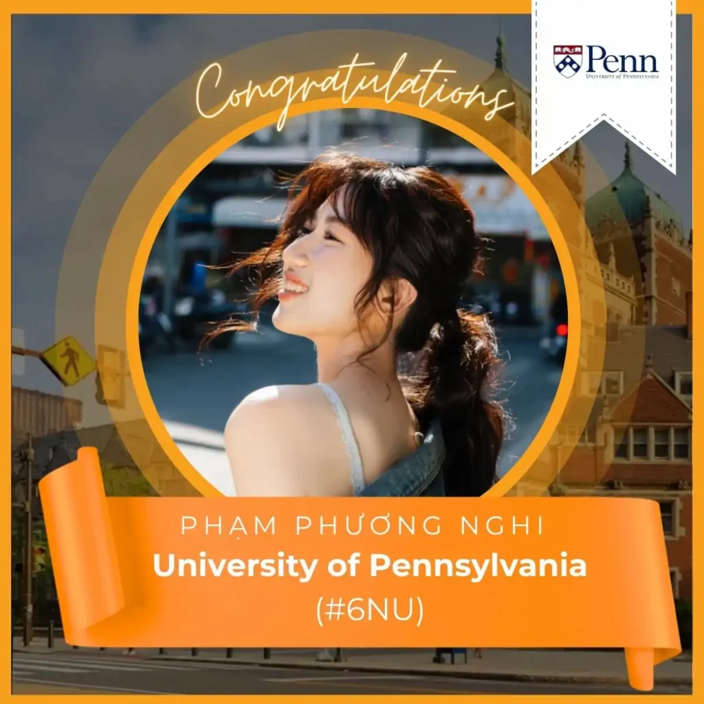 Phạm Phương Nghi trúng tuyển Đại học Pennsylvania