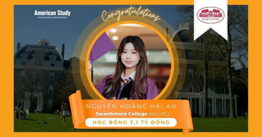 Nguyễn Hoàng Hải An trúng tuyển đại học Swarthmore