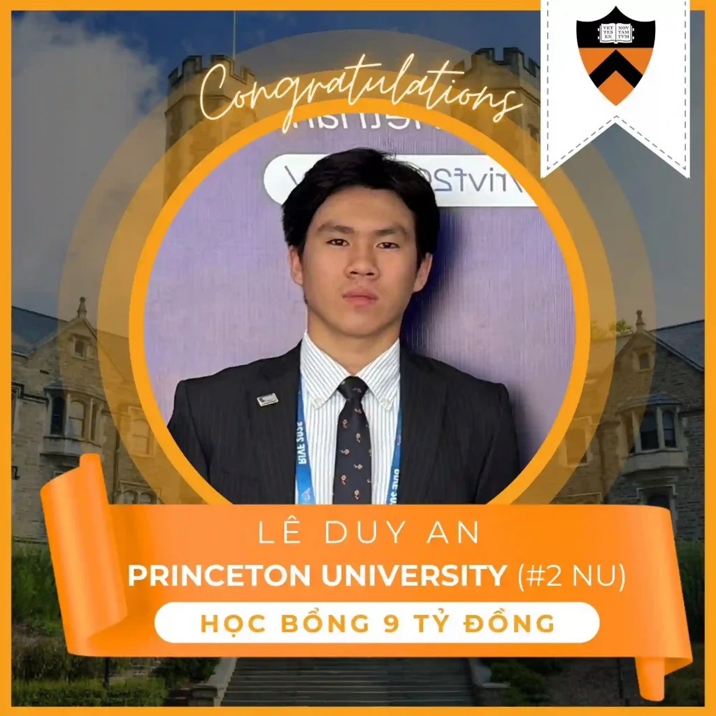 Lê Duy An trúng tuyển đại học Princeton