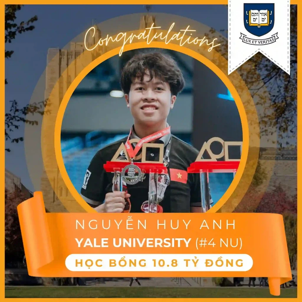 Nguyễn Huy Anh trúng tuyển đại học Yale
